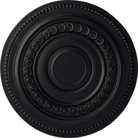 Ekena Millwork Oldham Ceiling Medallion (Fits Canopies up to 8 5/8"), Hand-Painted Steel Gray, 18"OD x 1 1/4"P CM18OLSGS